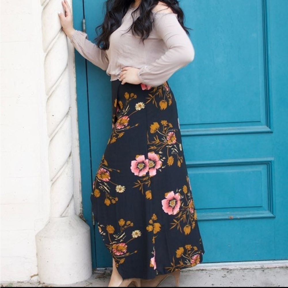 Floral Wrap Skirt